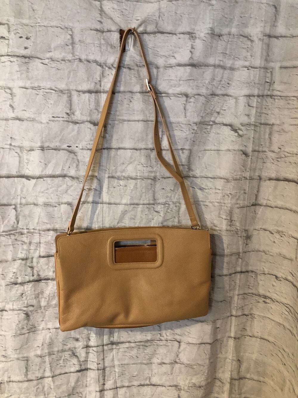 NWOT Viola Castellani Tote Crossbody Leather Ciao Savana tan Cream Bag Purse